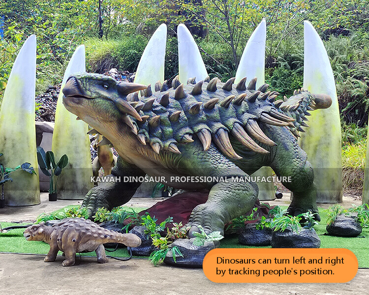 电动恐龙甲龙模型可追踪位置移动嘉华工艺恐龙厂家批发