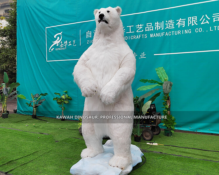 自然馆展览仿真电动动物模型-仿真北极熊